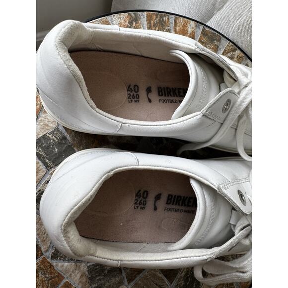 Birkenstock Bend Low Leather Sneakers White Size 40 (US W9/M7) Regular Fit - Picture 9 of 10